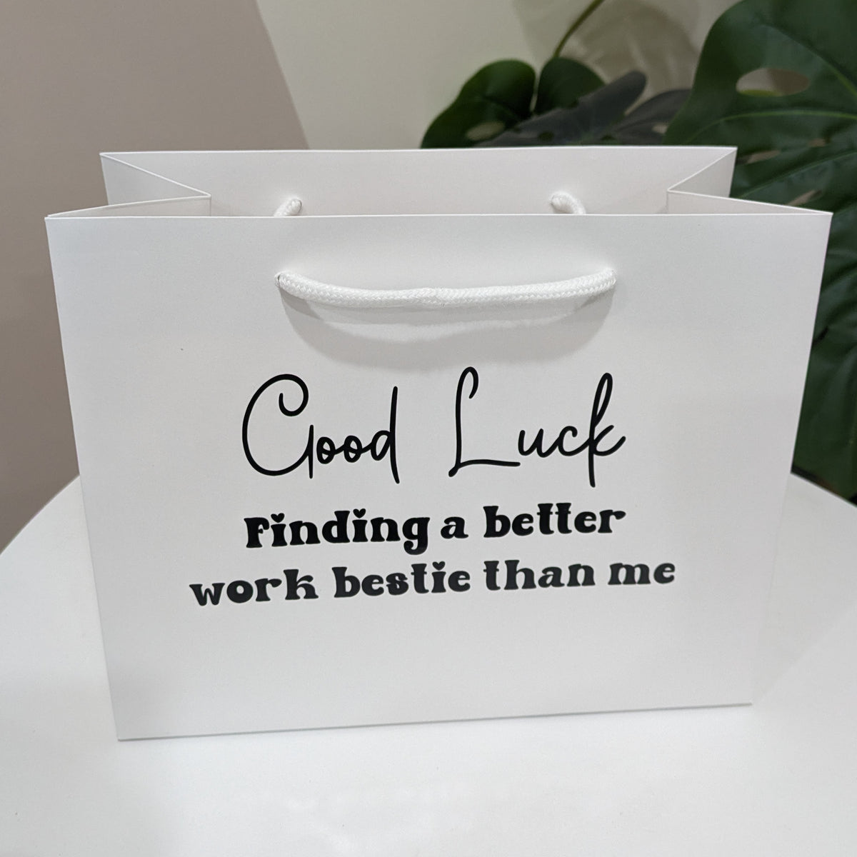 Personalised Good Luck Work Bestie Leaving Gift Bag