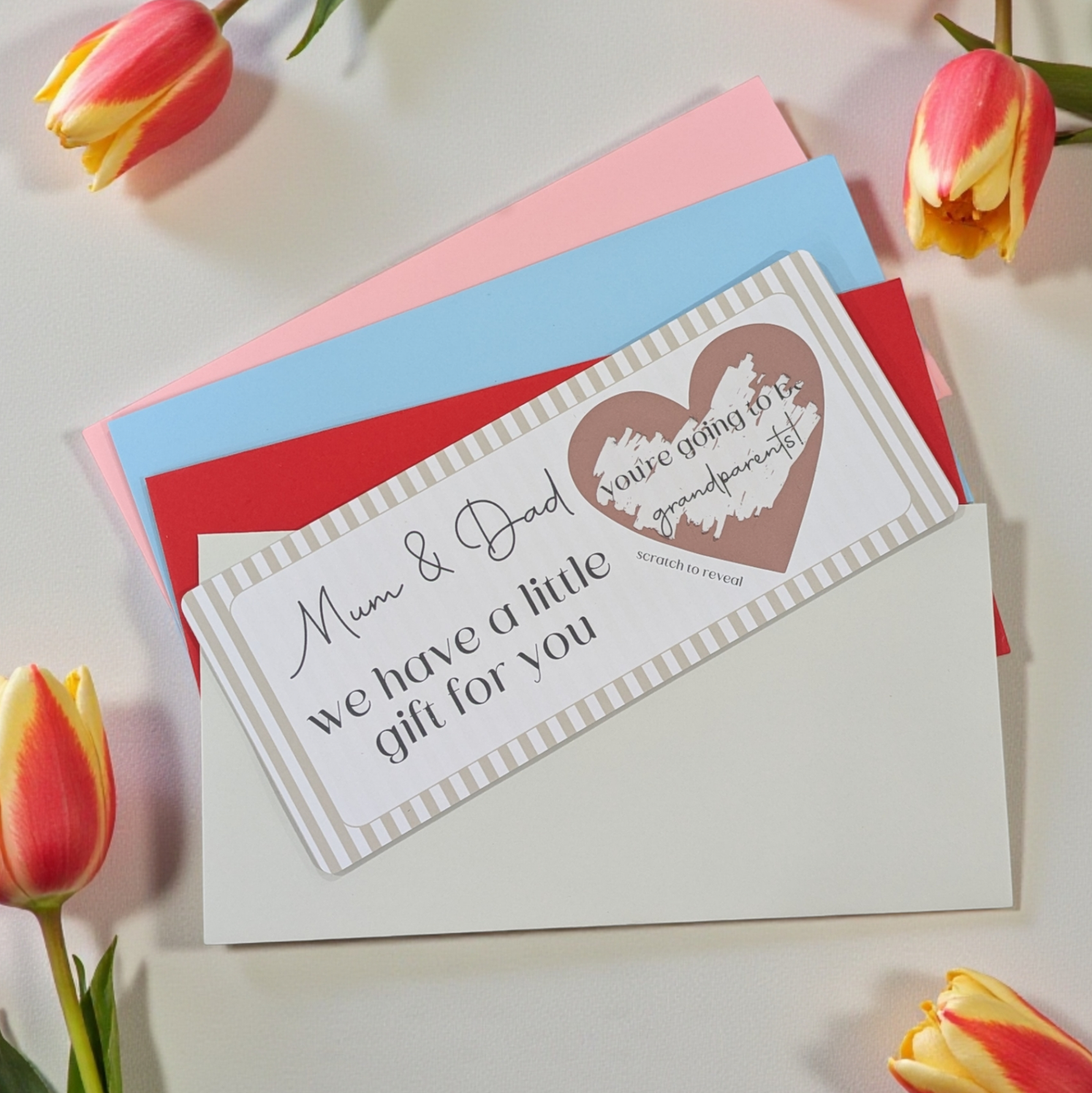 Personalised Pregnancy Announcement Scratch Card
