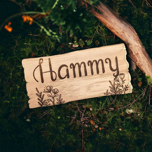 Personalised Floral Cage Sign