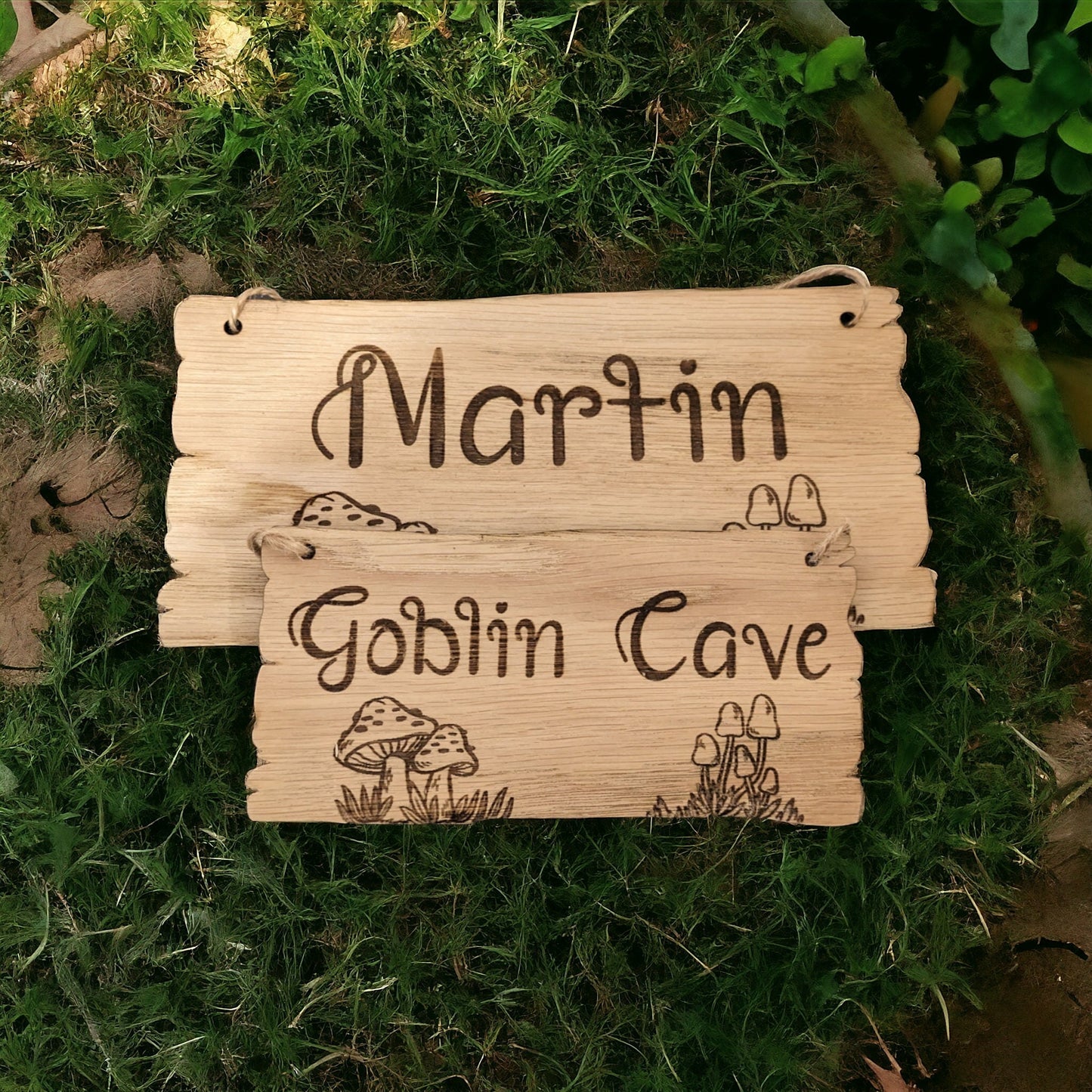 Personalised Mushroom Small Animal Cage Sign