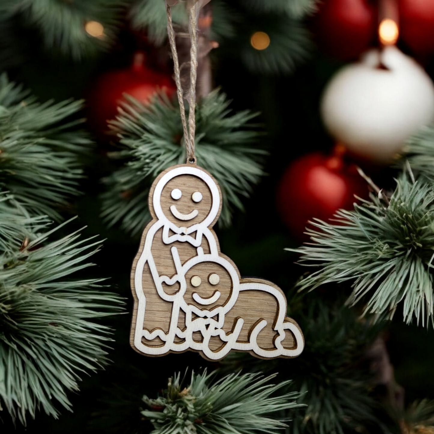 Gay Gingerbread Christmas Baubles