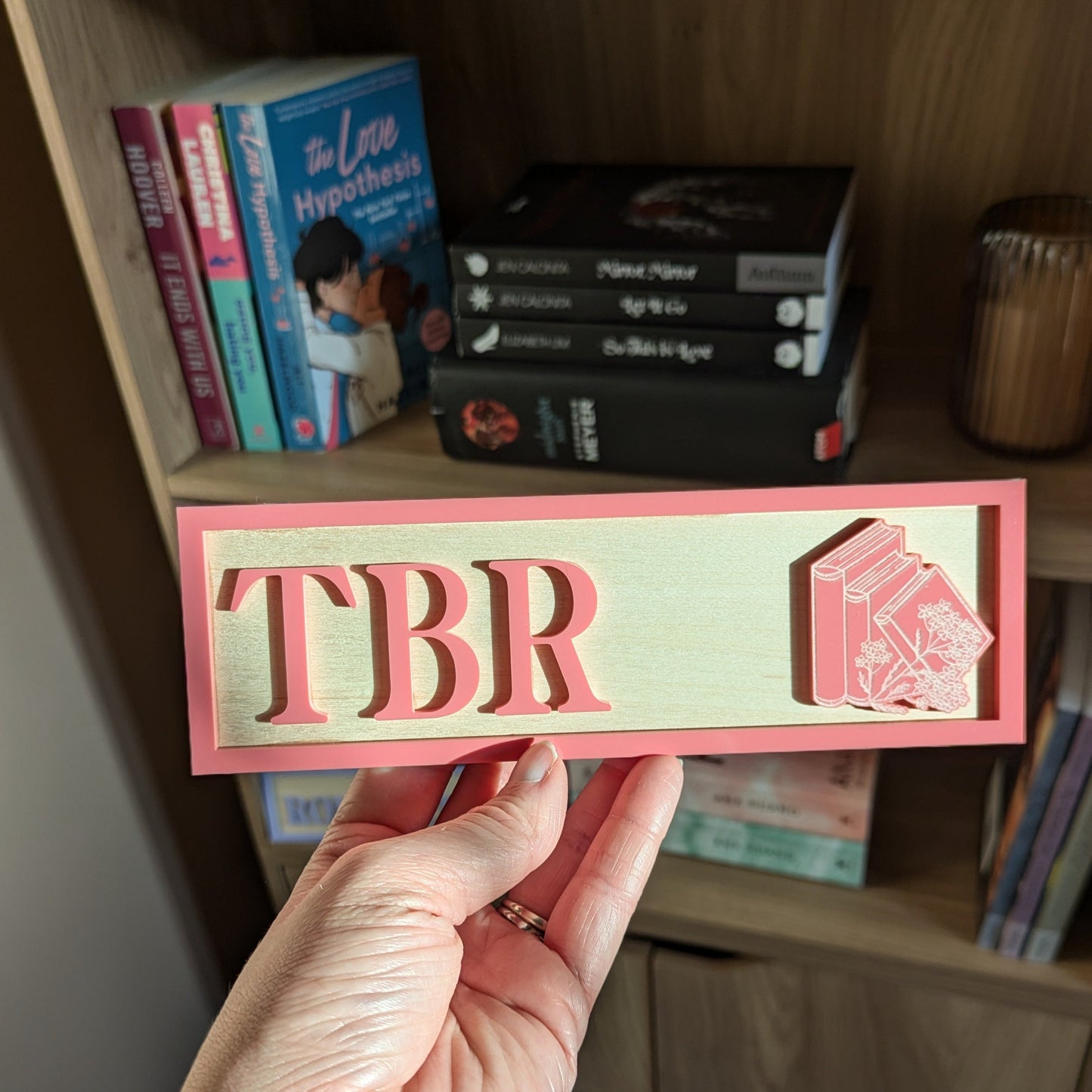 Pastel TBR Library Sign