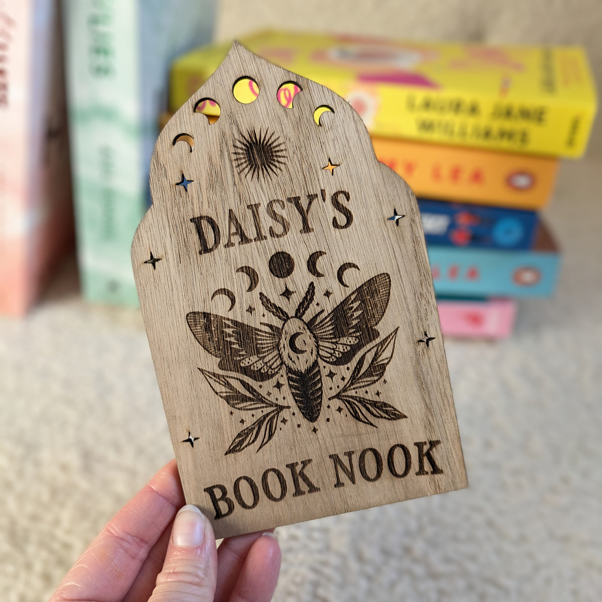 Personalised Celestial Bookshelf Sign
