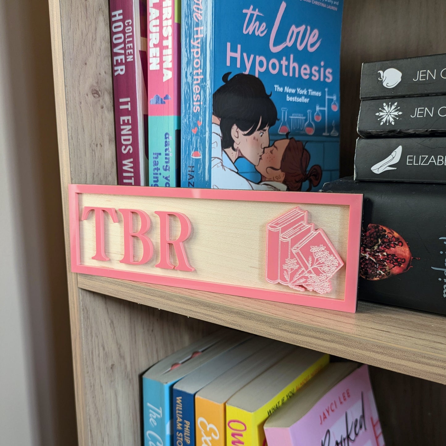 Pastel TBR Library Sign