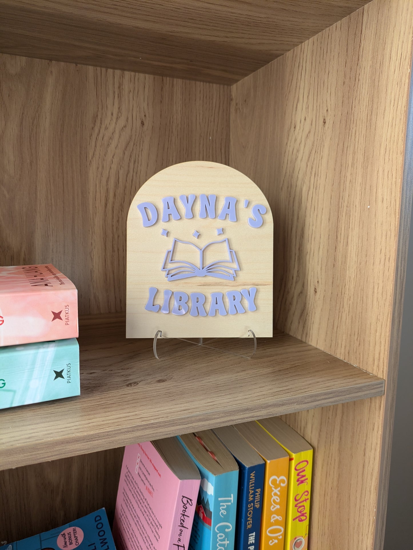 Arch Pastel Library Sign