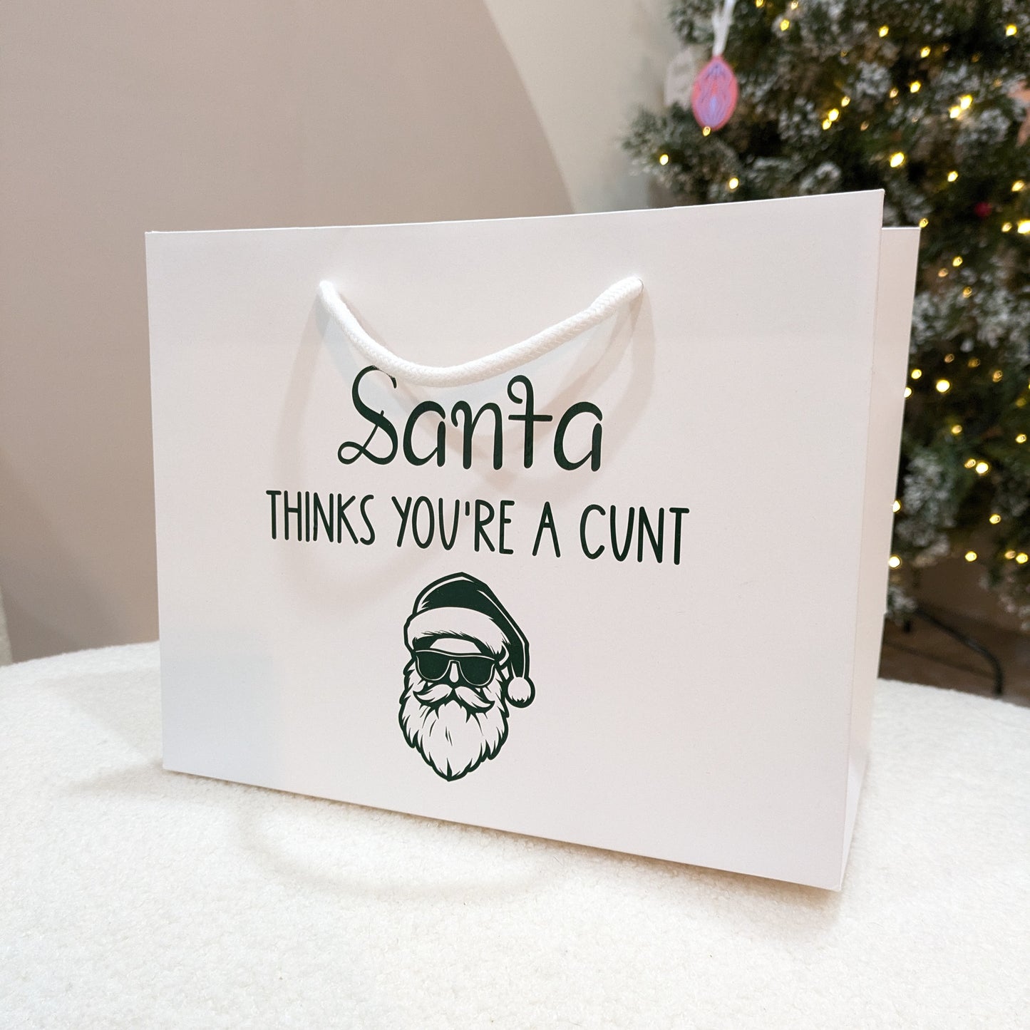 Santa's Thinks You're a Cunt Gift Bag