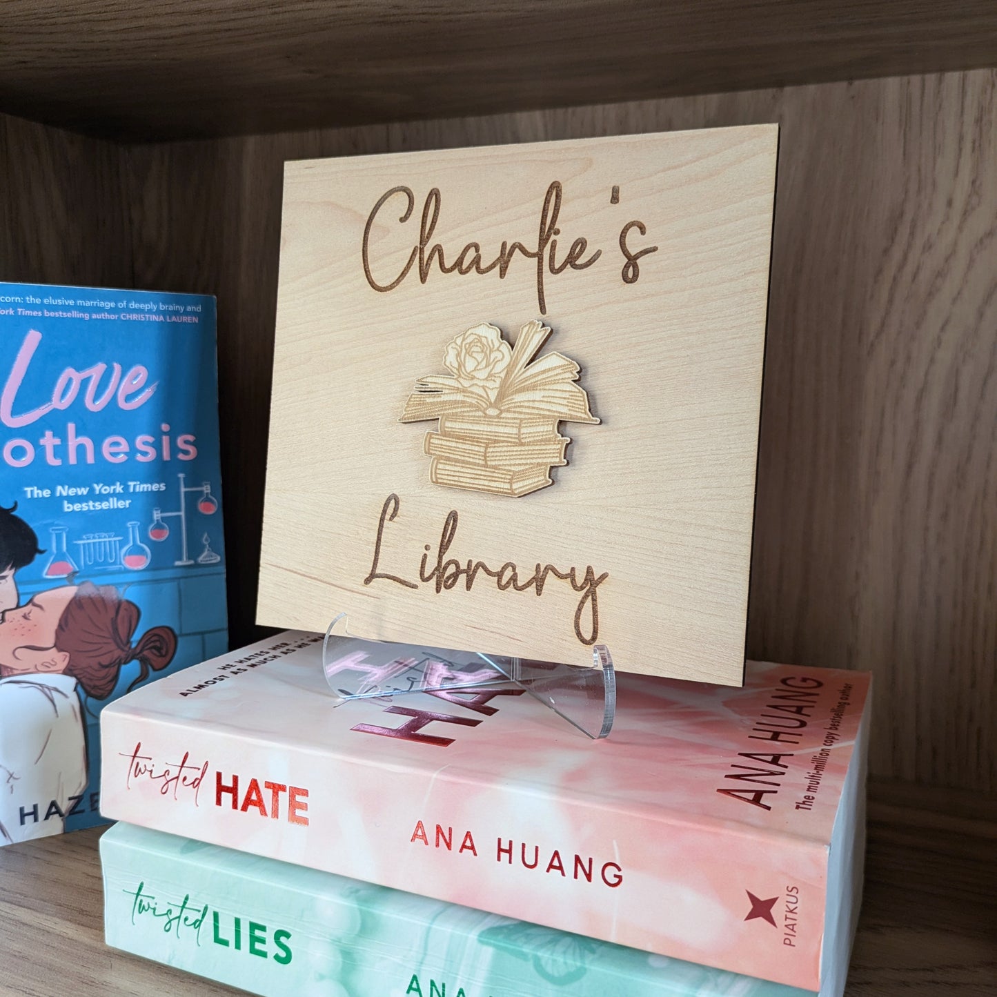 Personalised Maple Library Sign