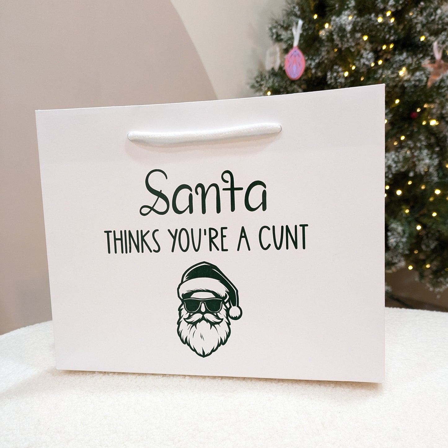 Santa's Thinks You're a Cunt Gift Bag