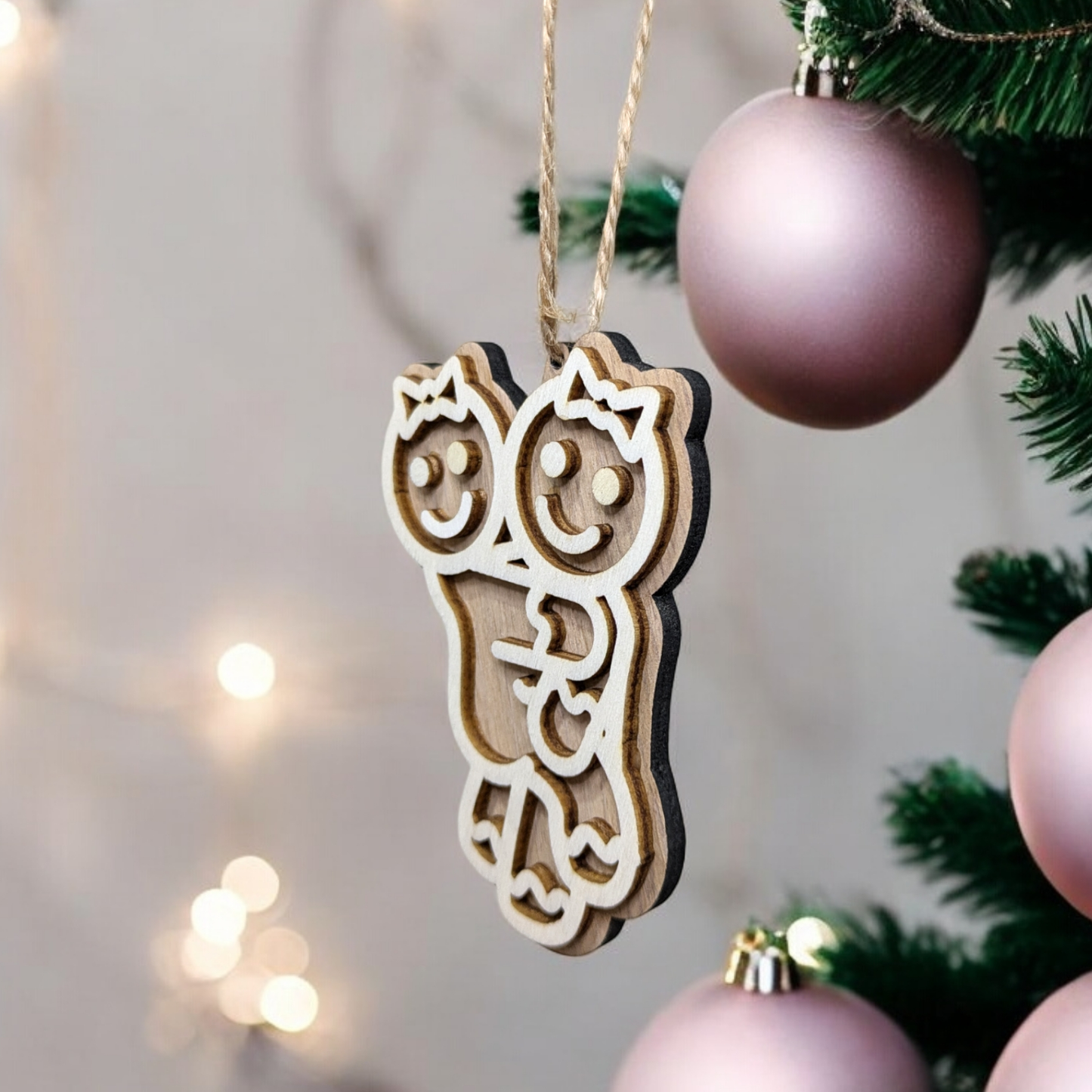 Lesbian Gingerbread Christmas Baubles