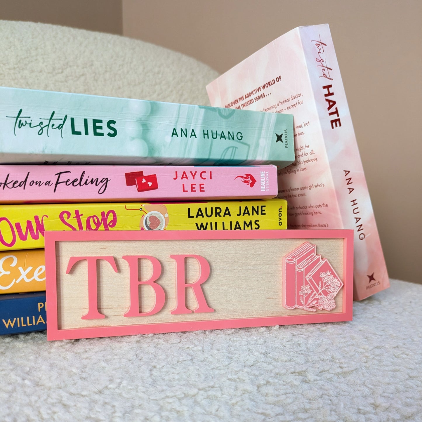 Pastel TBR Library Sign