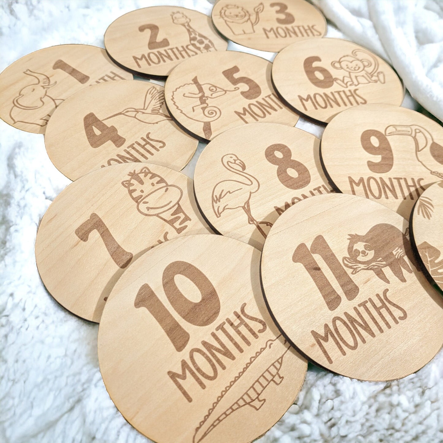 set of 12 baby achievements mile stones