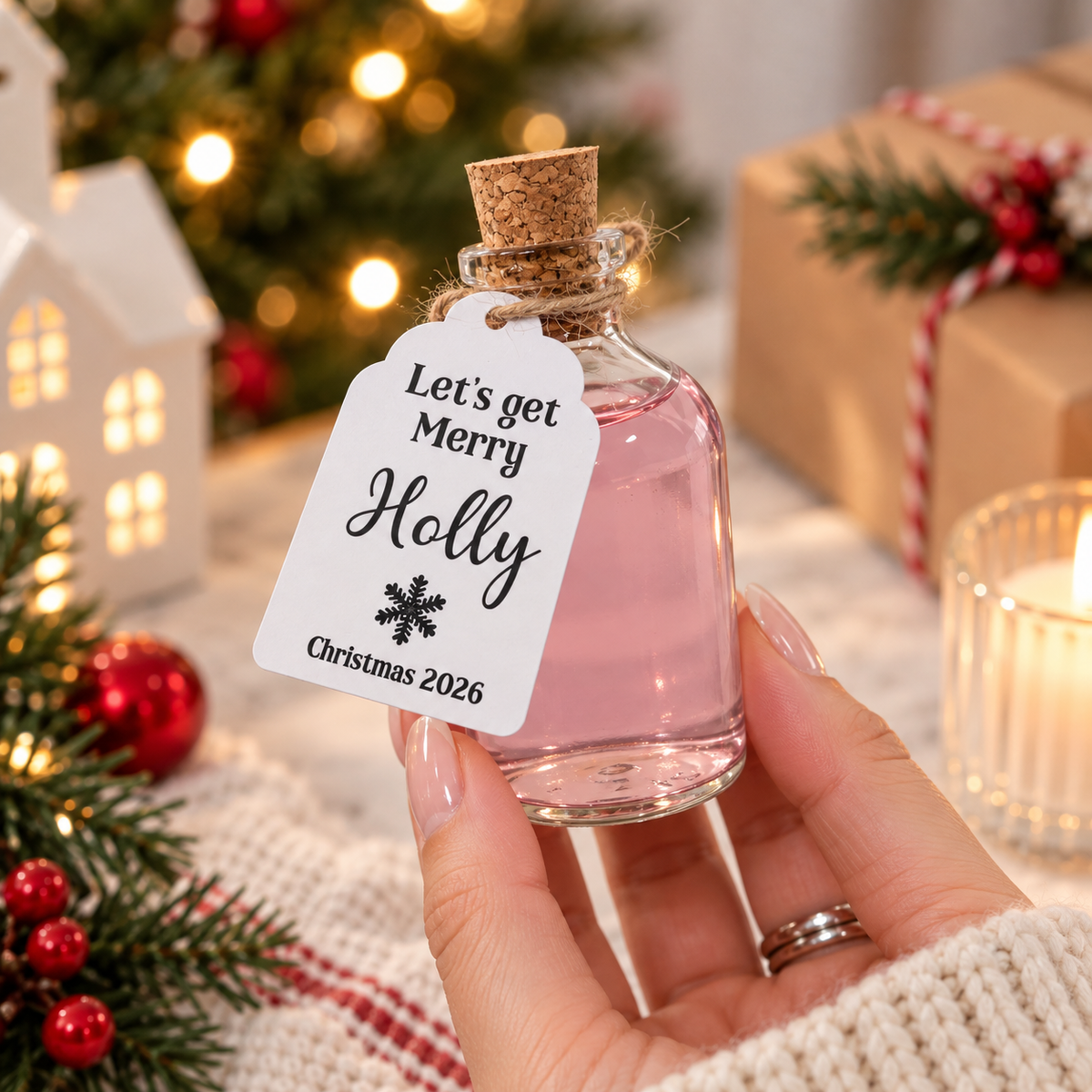 Personalised Christmas Table Favours
