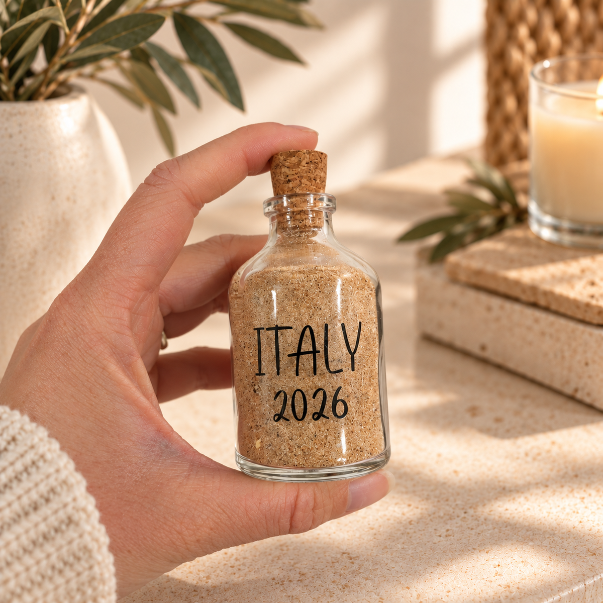 Personalised Holiday Sand Bottle Keepsake
