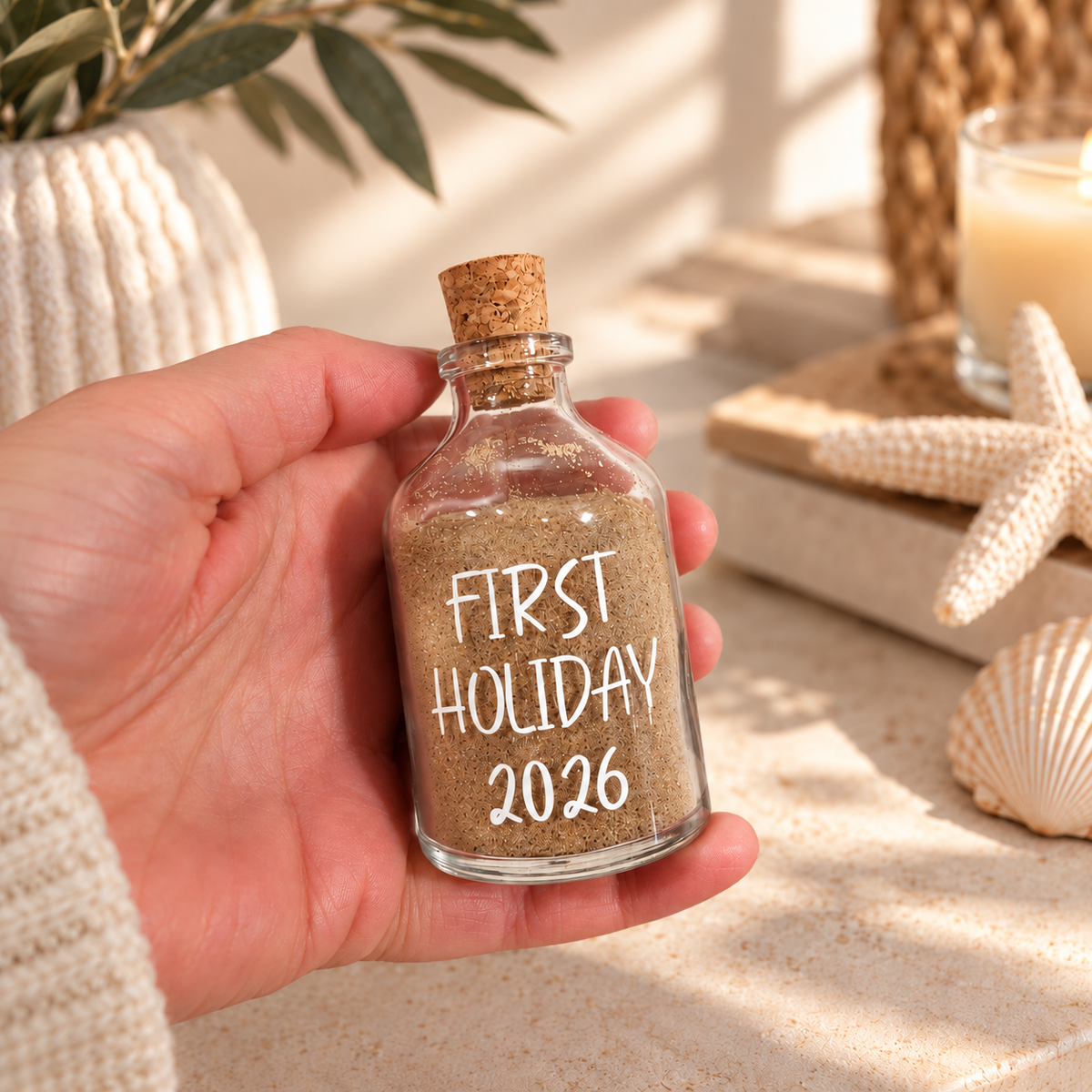 Personalised Holiday Sand Bottle Keepsake