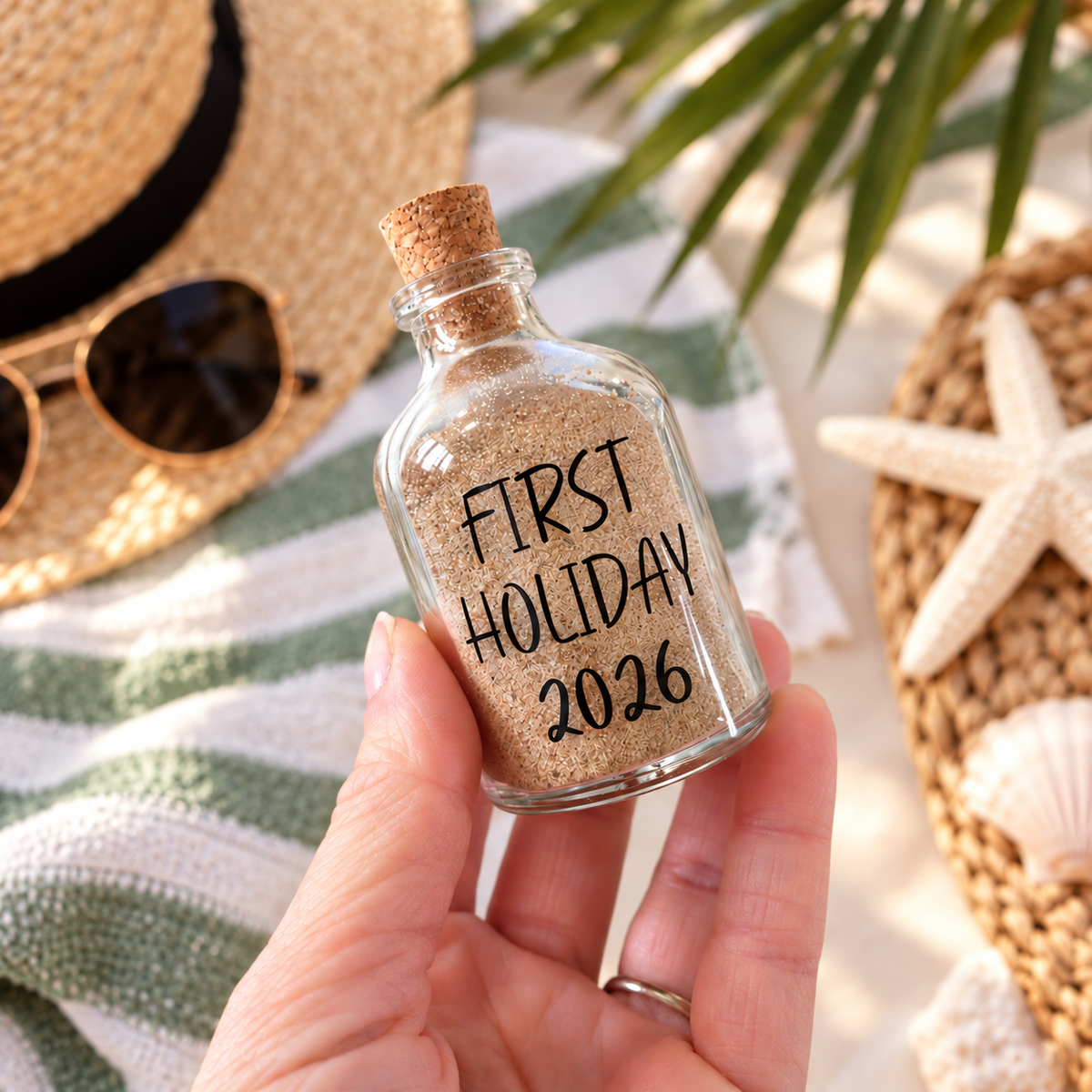 Personalised Holiday Sand Bottle Keepsake