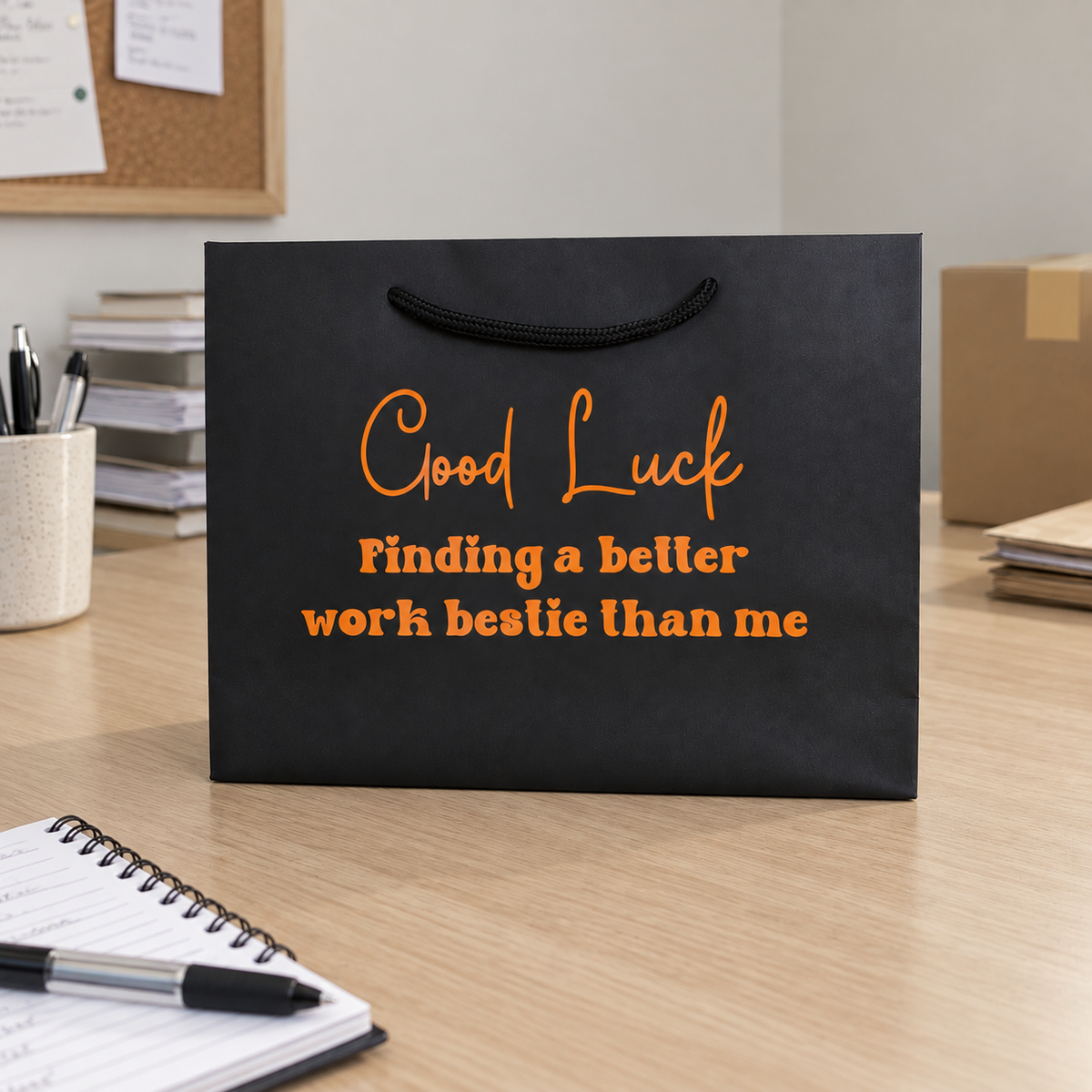Personalised Good Luck Work Bestie Leaving Gift Bag