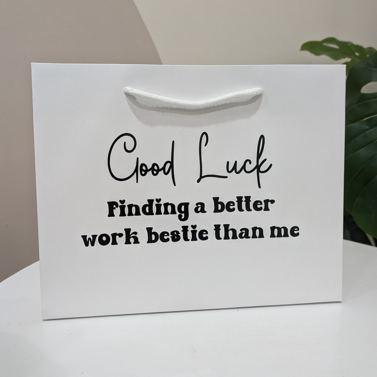 Personalised Good Luck Work Bestie Leaving Gift Bag