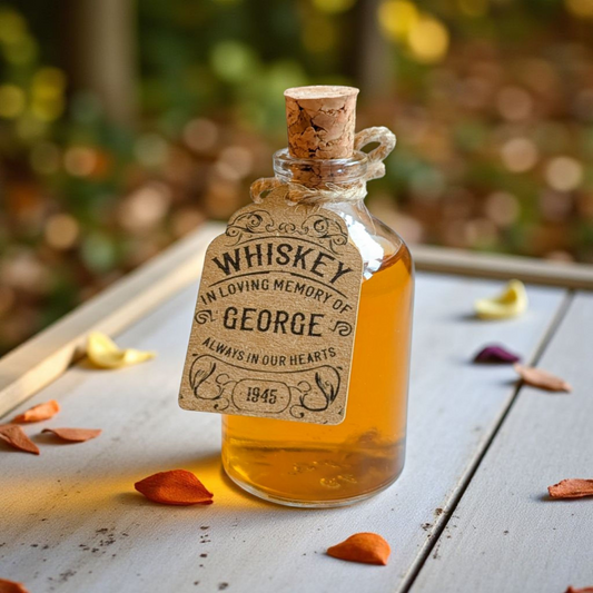 Whisky Funeral Bottle Favour