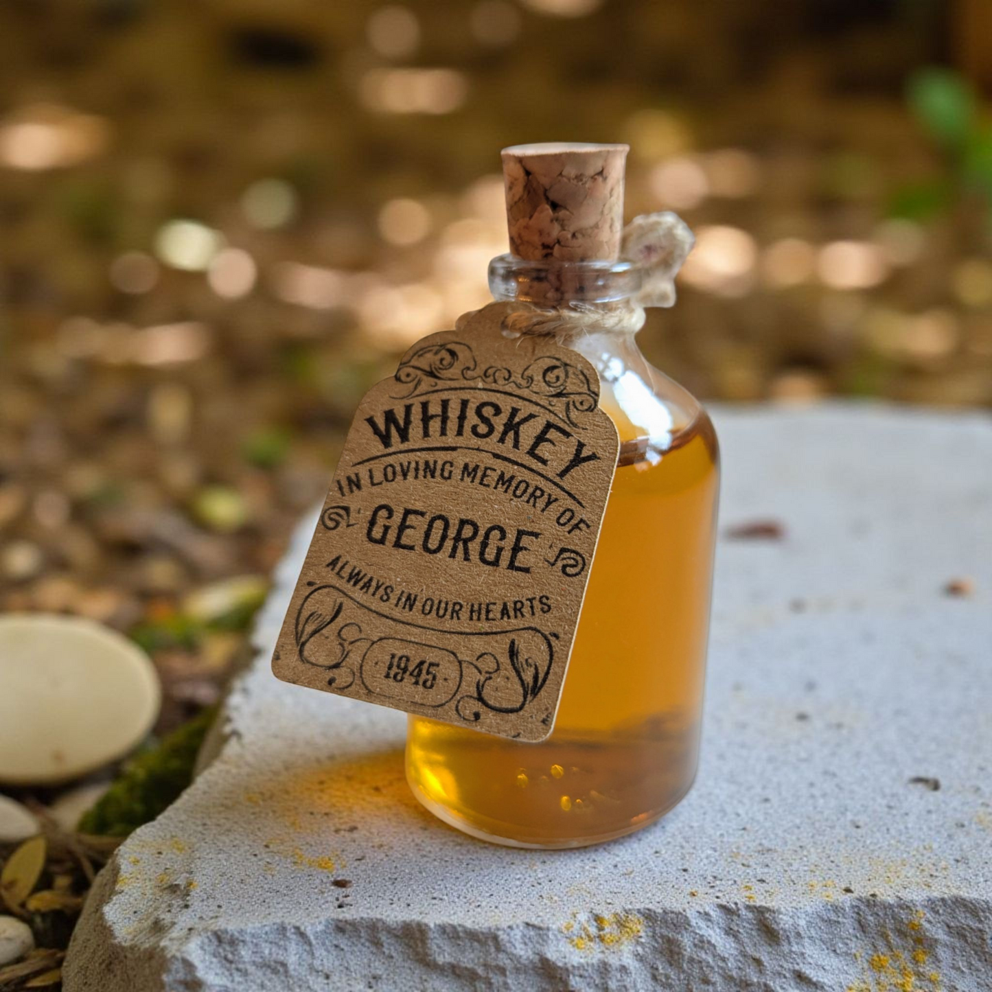 Whisky Funeral Bottle Favour