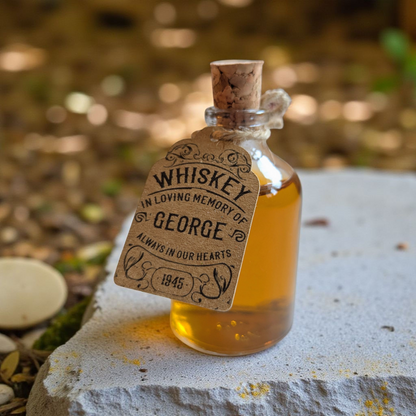 Whisky Funeral Bottle Favour