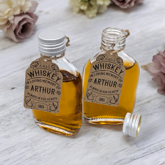 Whisky Funeral Bottle Favour