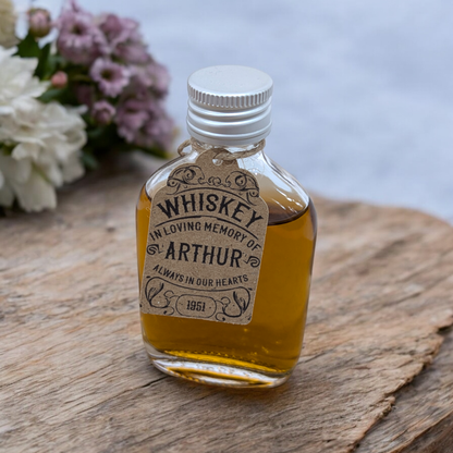 Whisky Funeral Bottle Favour