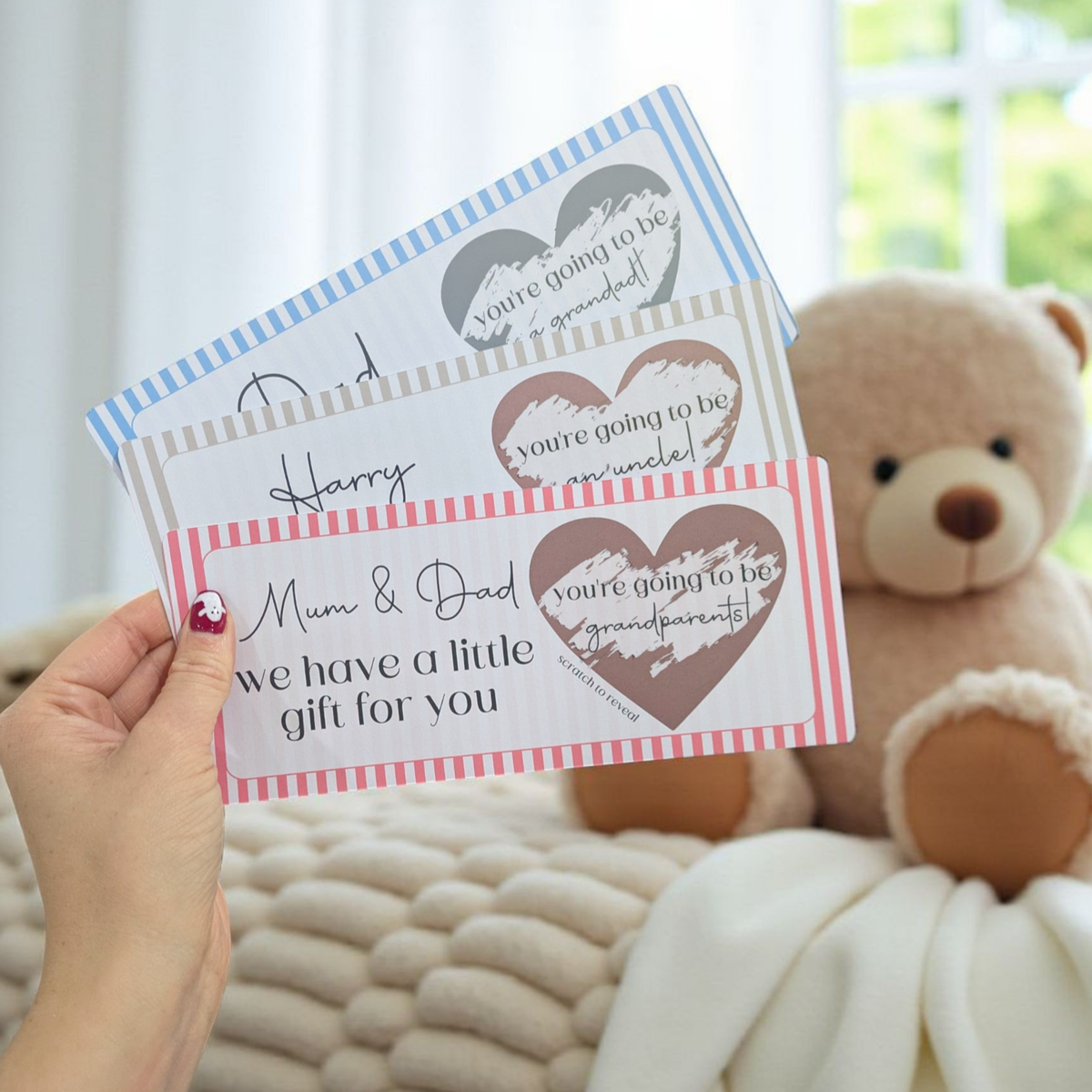 Personalised Pregnancy Announcement Scratch Card