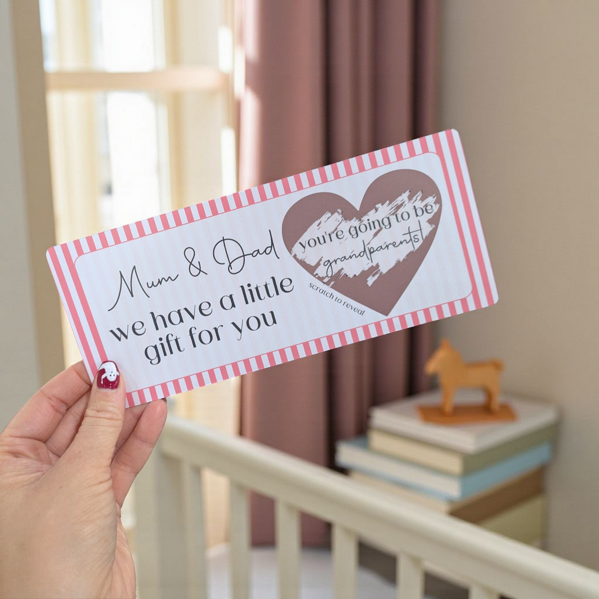 Personalised Pregnancy Announcement Scratch Card