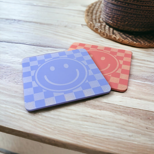 Retro Checked Coaster