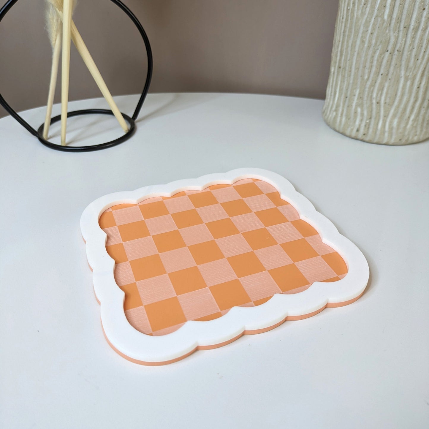 Wavy Checked Trinket Tray