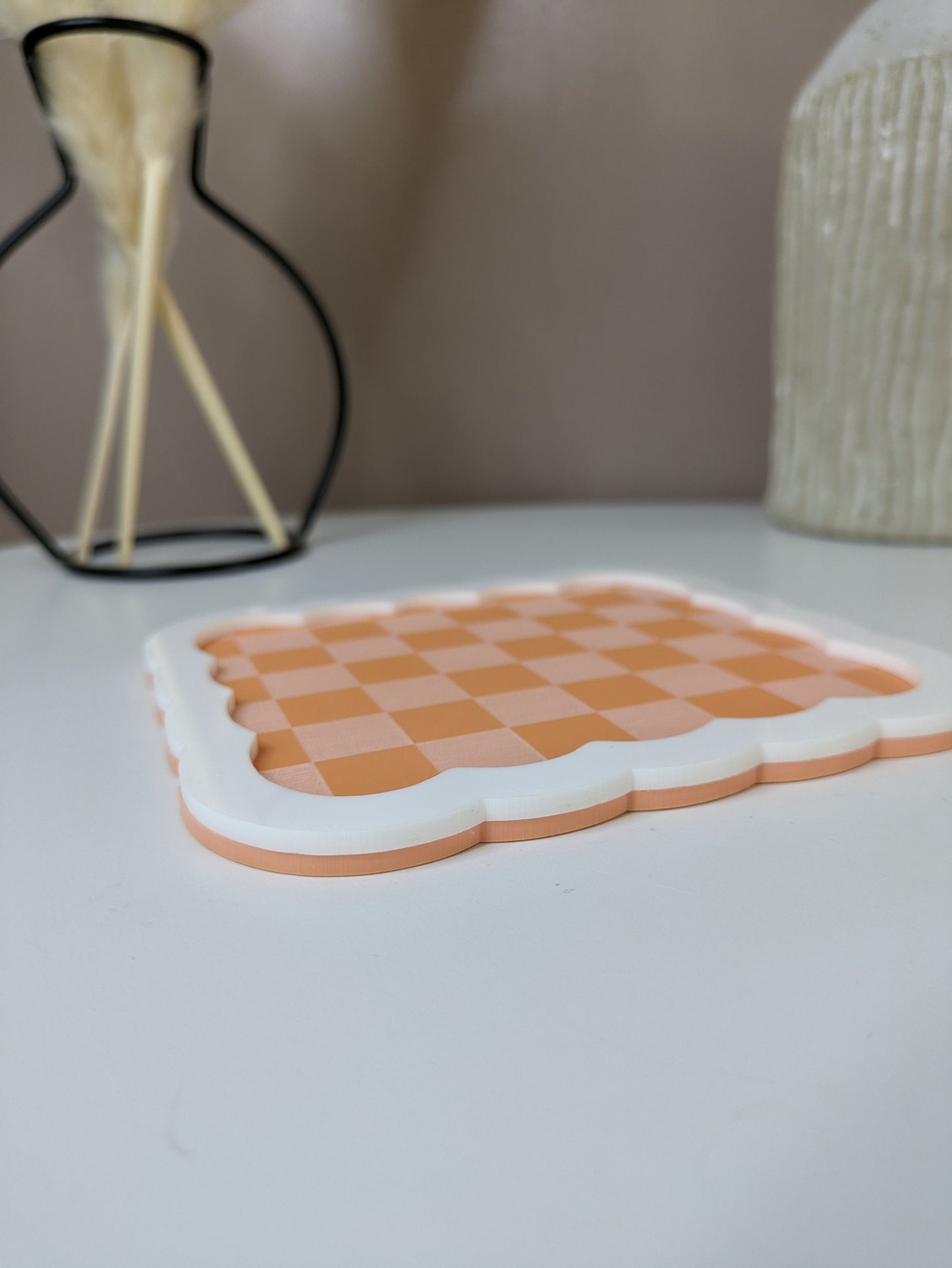 Wavy Checked Trinket Tray