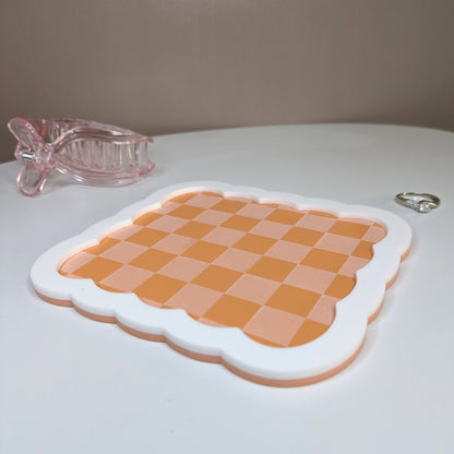 Wavy Checked Trinket Tray