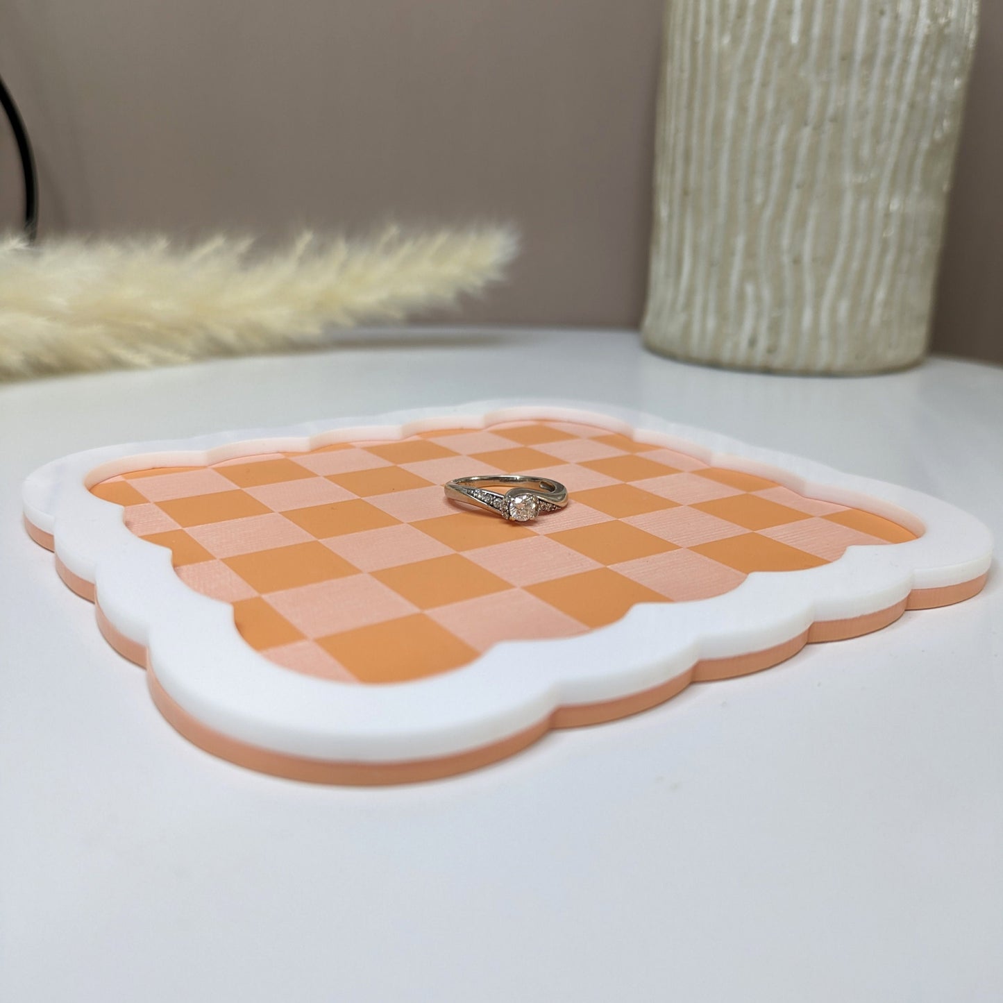 Wavy Checked Trinket Tray