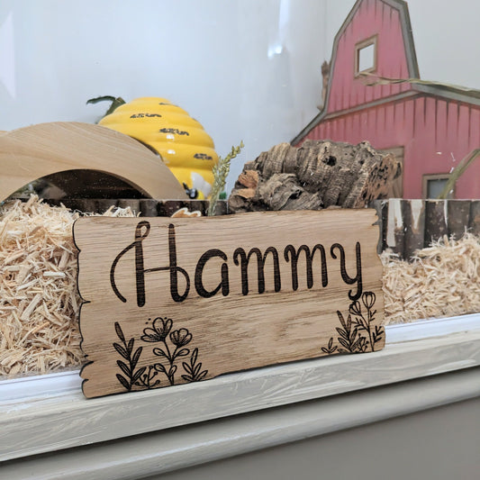 Personalised Floral Cage Sign