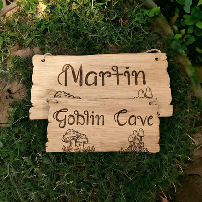 Personalised Mushroom Small Animal Cage Sign
