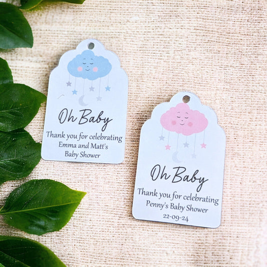 Oh Baby Cloud Baby Shower Tags