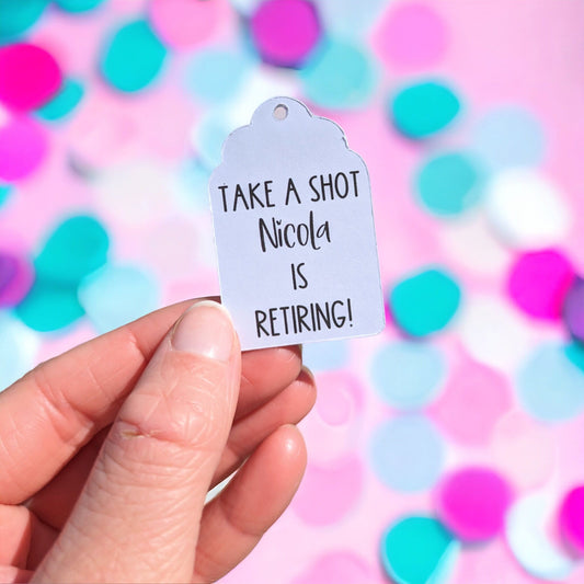 Retirement Party Favour Tags