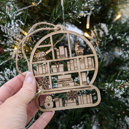 Book Snowglobe Ornament