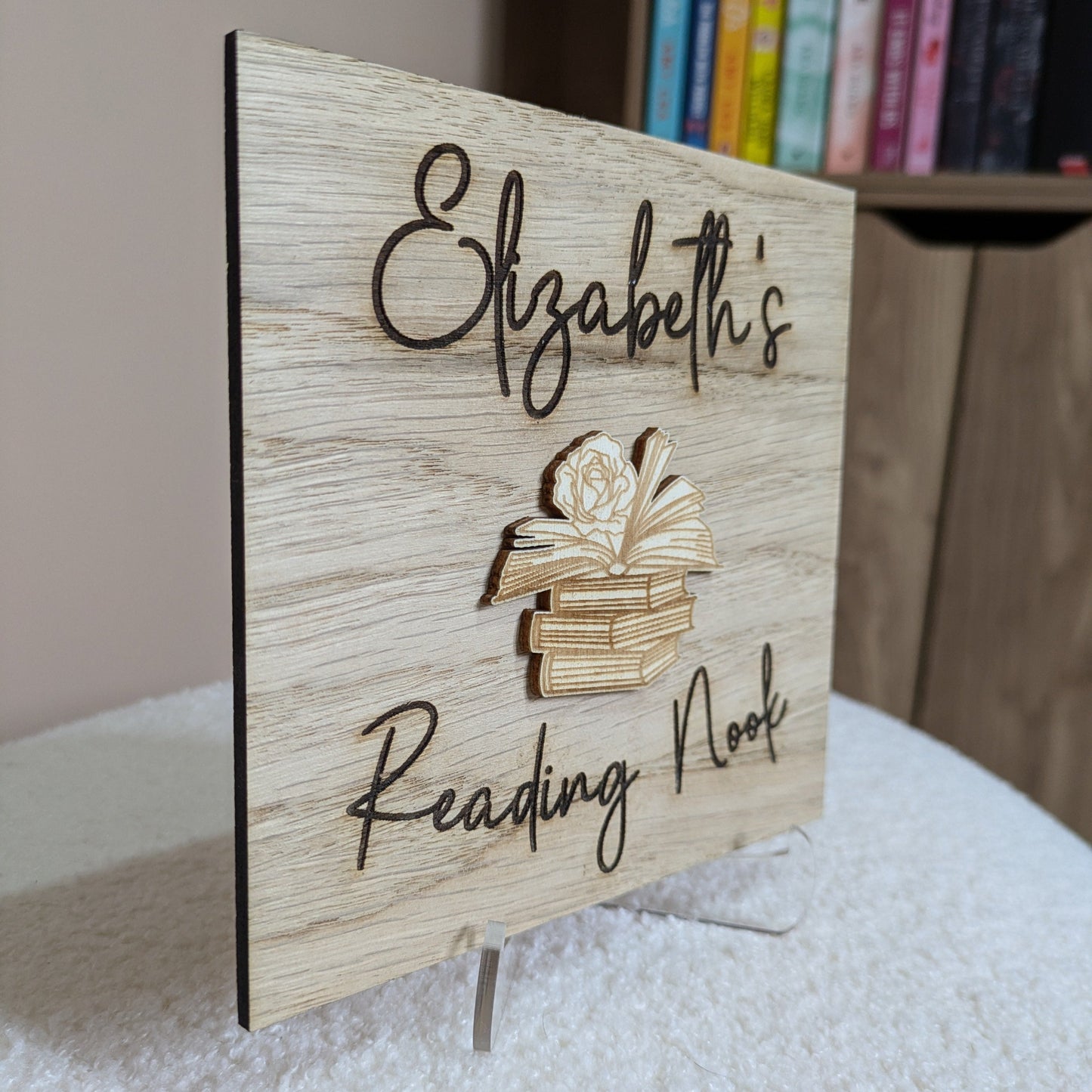 Personalised Oak Library Sign
