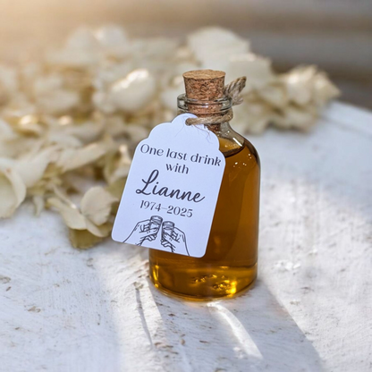 Funeral Bottle Favour