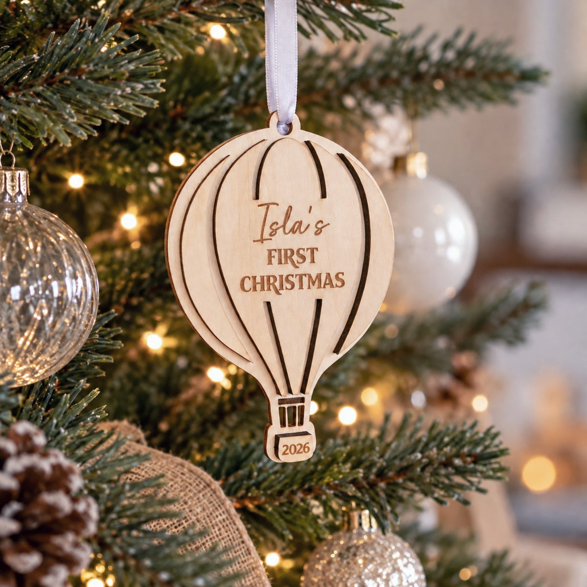 Baby's First Christmas Bauble Hot Air Balloon