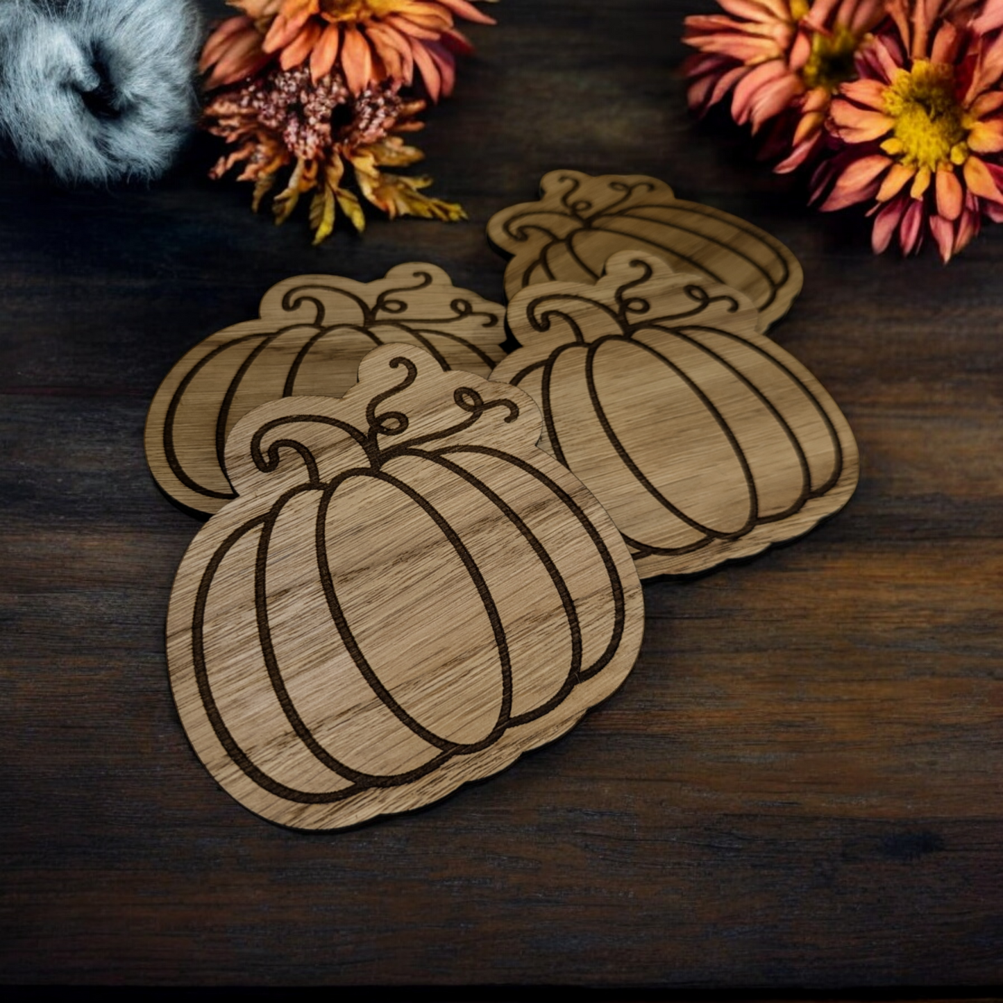 Pumpkin Coaster Set