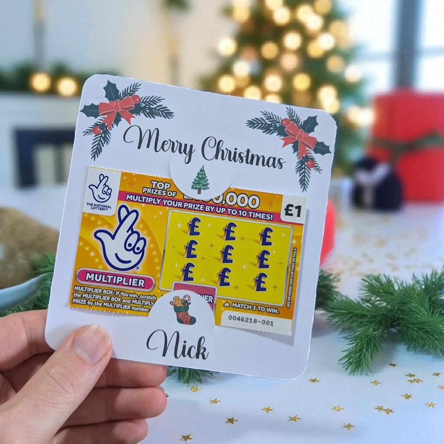 Christmas Scratch Card Holder