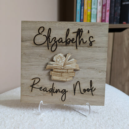 Personalised Oak Library Sign