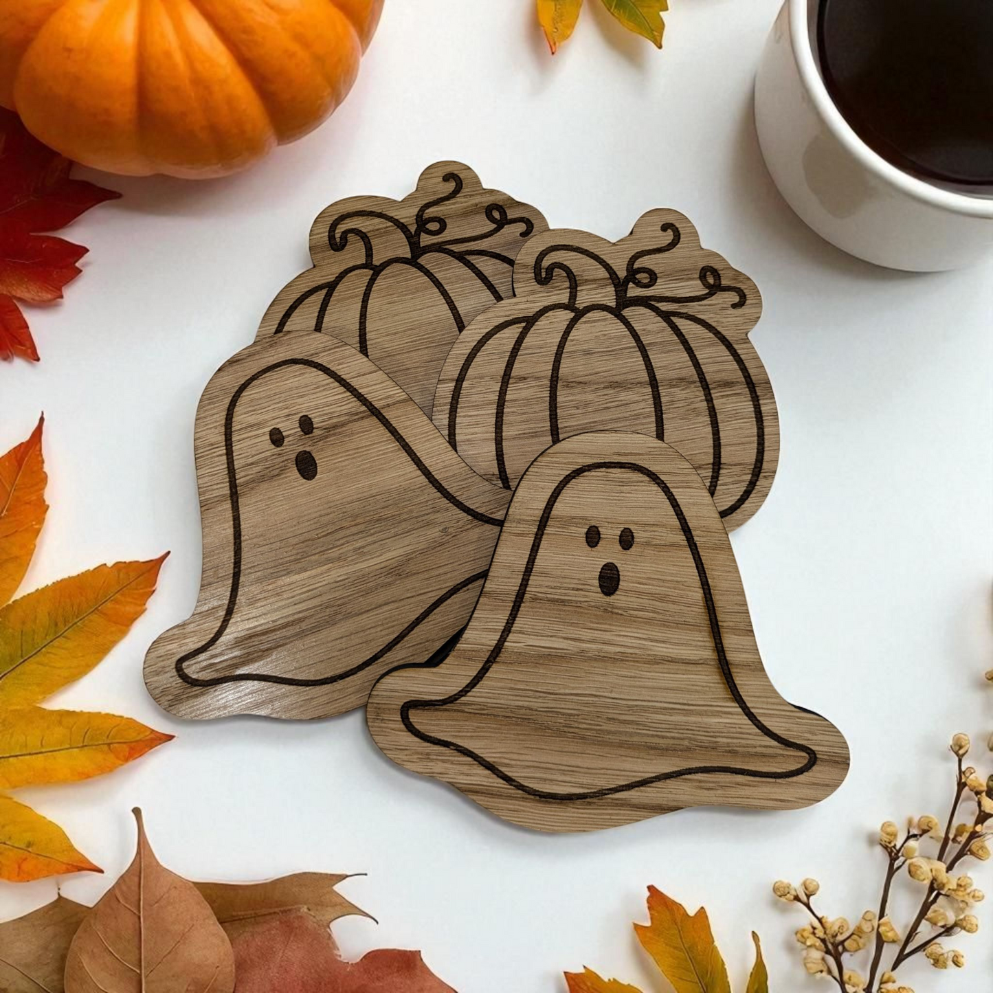 Pumpkin Coaster Set