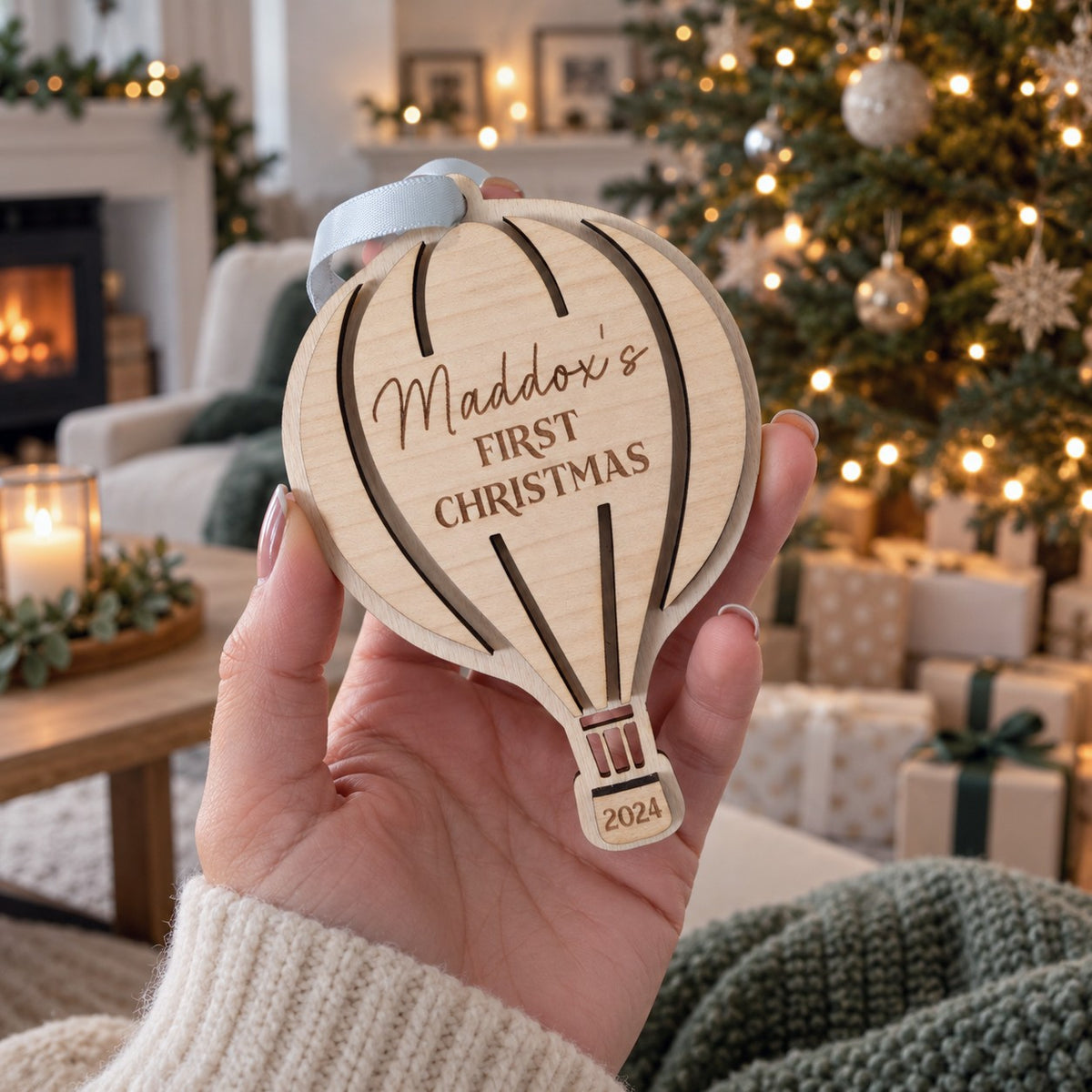 Baby's First Christmas Bauble Hot Air Balloon