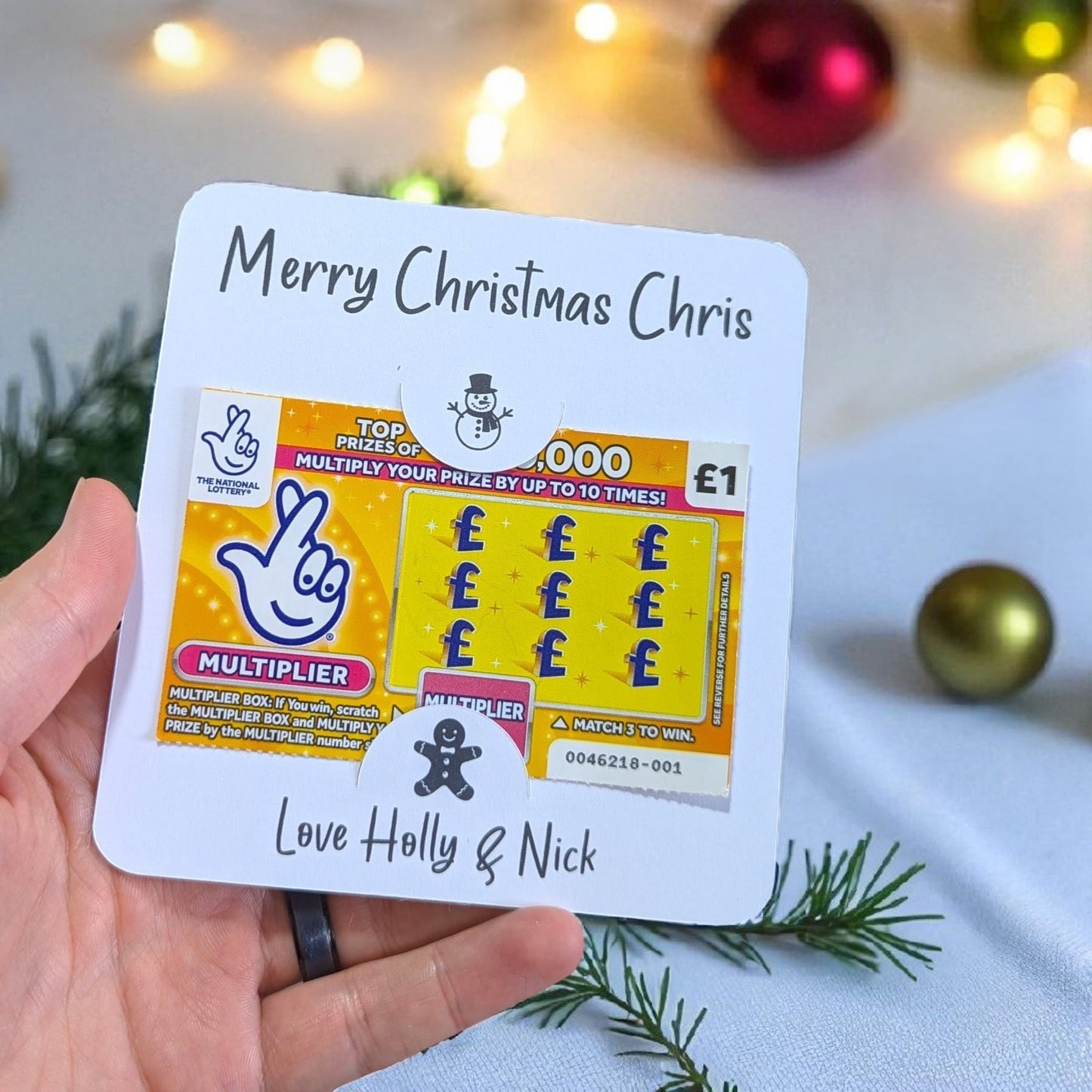 Christmas Scratch Card Holder