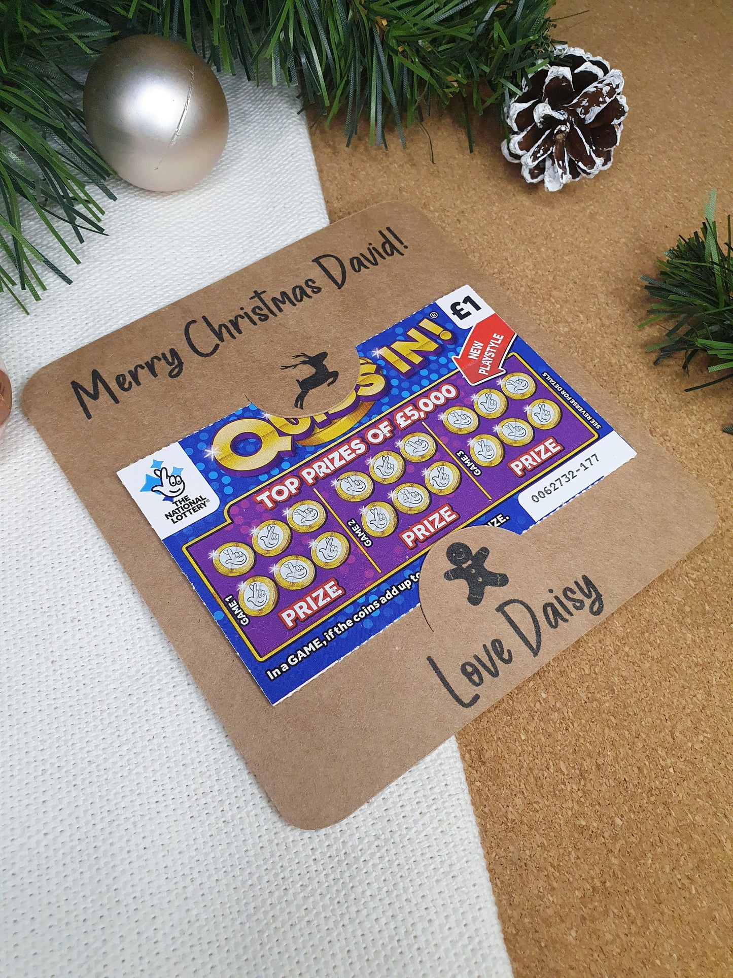 Christmas Scratch Card Holder