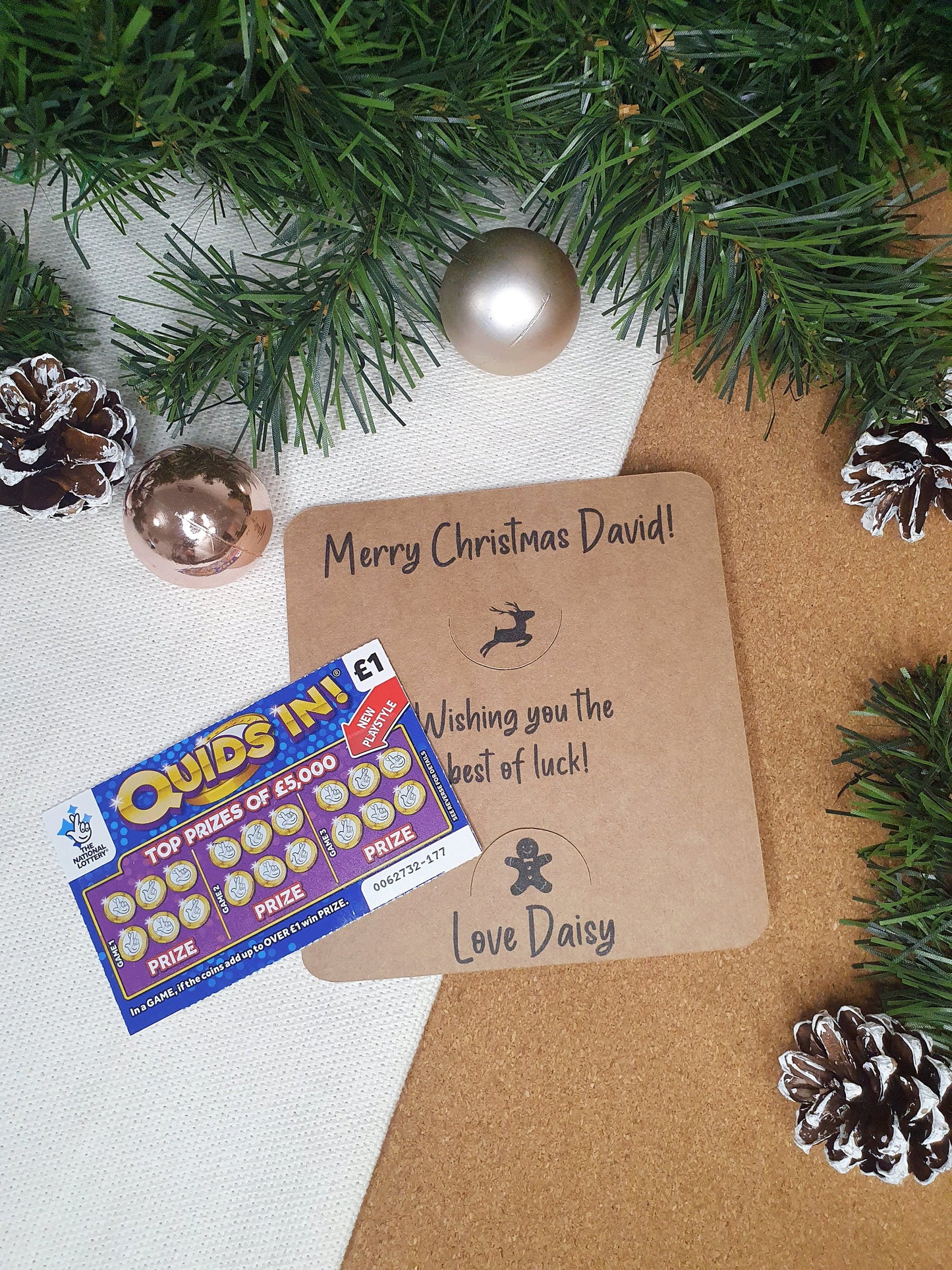 Christmas Scratch Card Holder