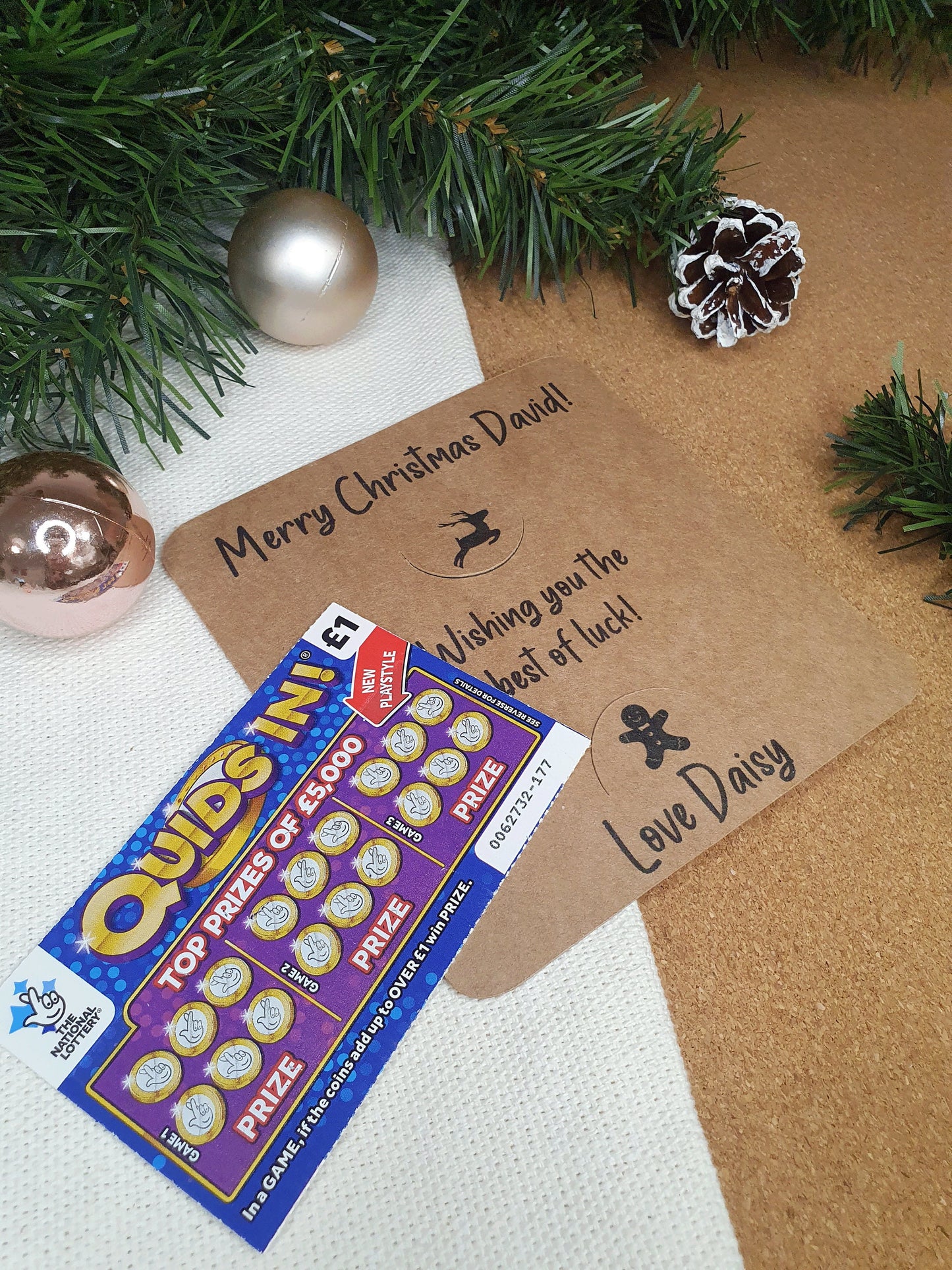 Christmas Scratch Card Holder